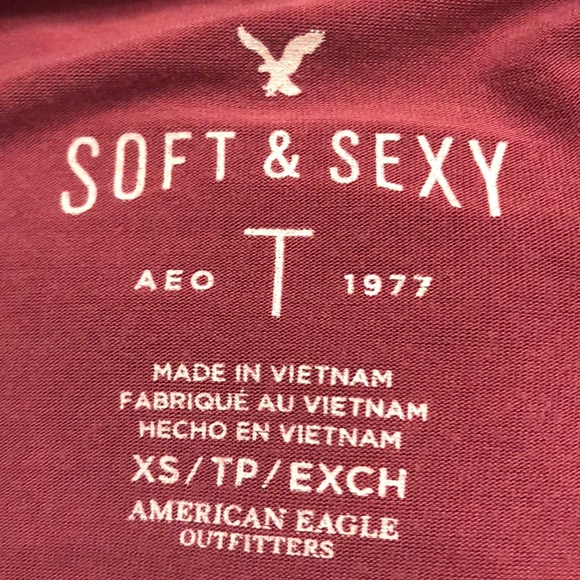 American Eagle Soft and Sexy Cold-Shoulder Top - Picture 3 of 3